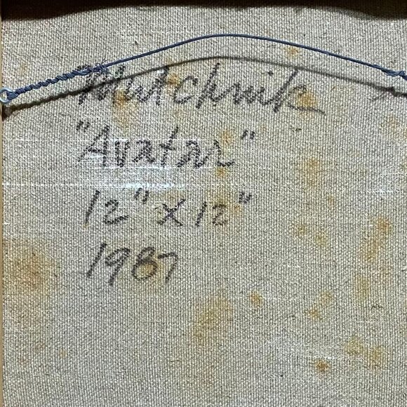 "Avatar" - Male - 12"x12" Signed Original Painting by MARK MUTCHNIK 1987 - Picture 7 of 10